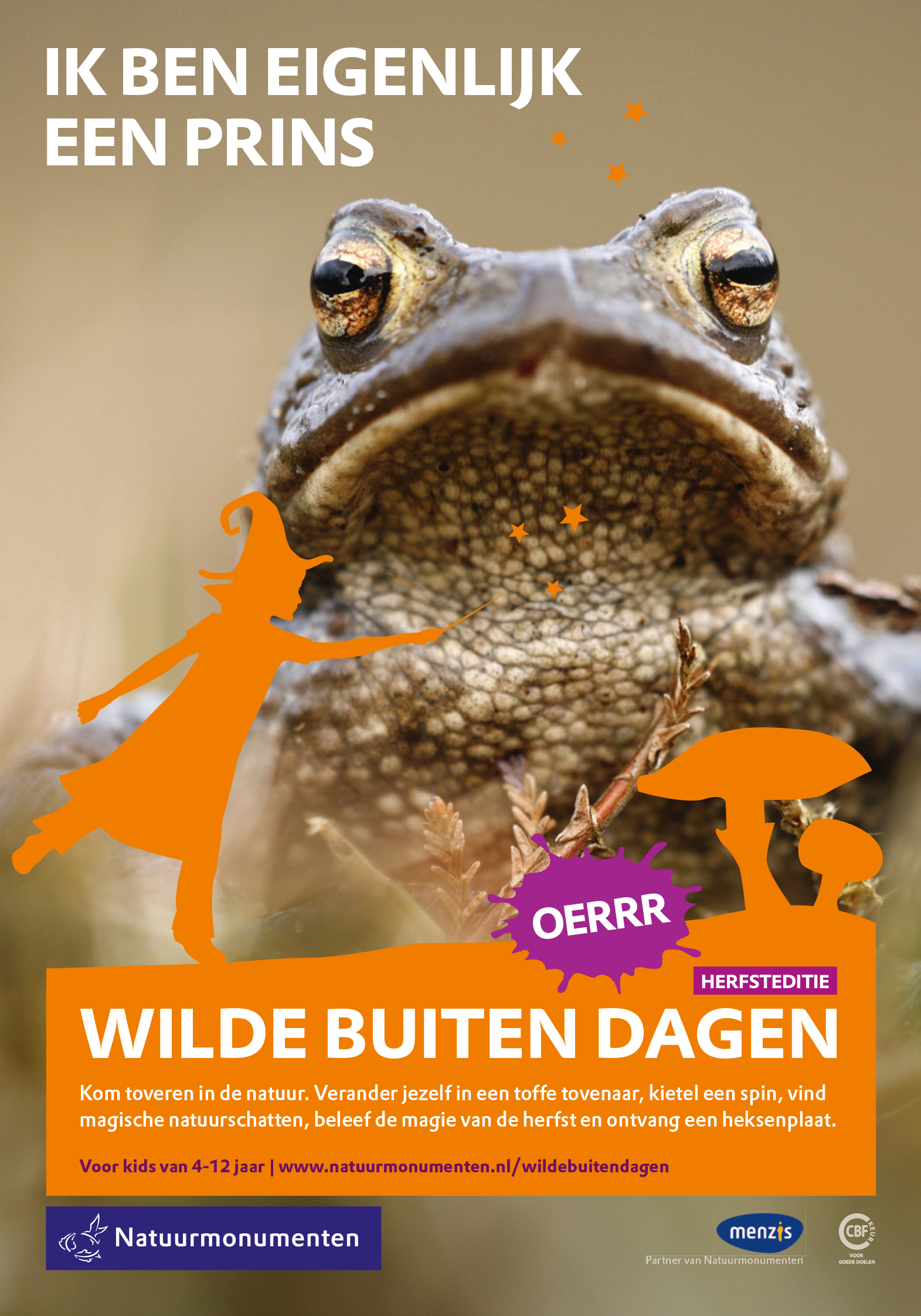 Grafisch ontwerp en copywriting voor poster OERRR Wilde Buiten Dagen van Natuurmonumenten